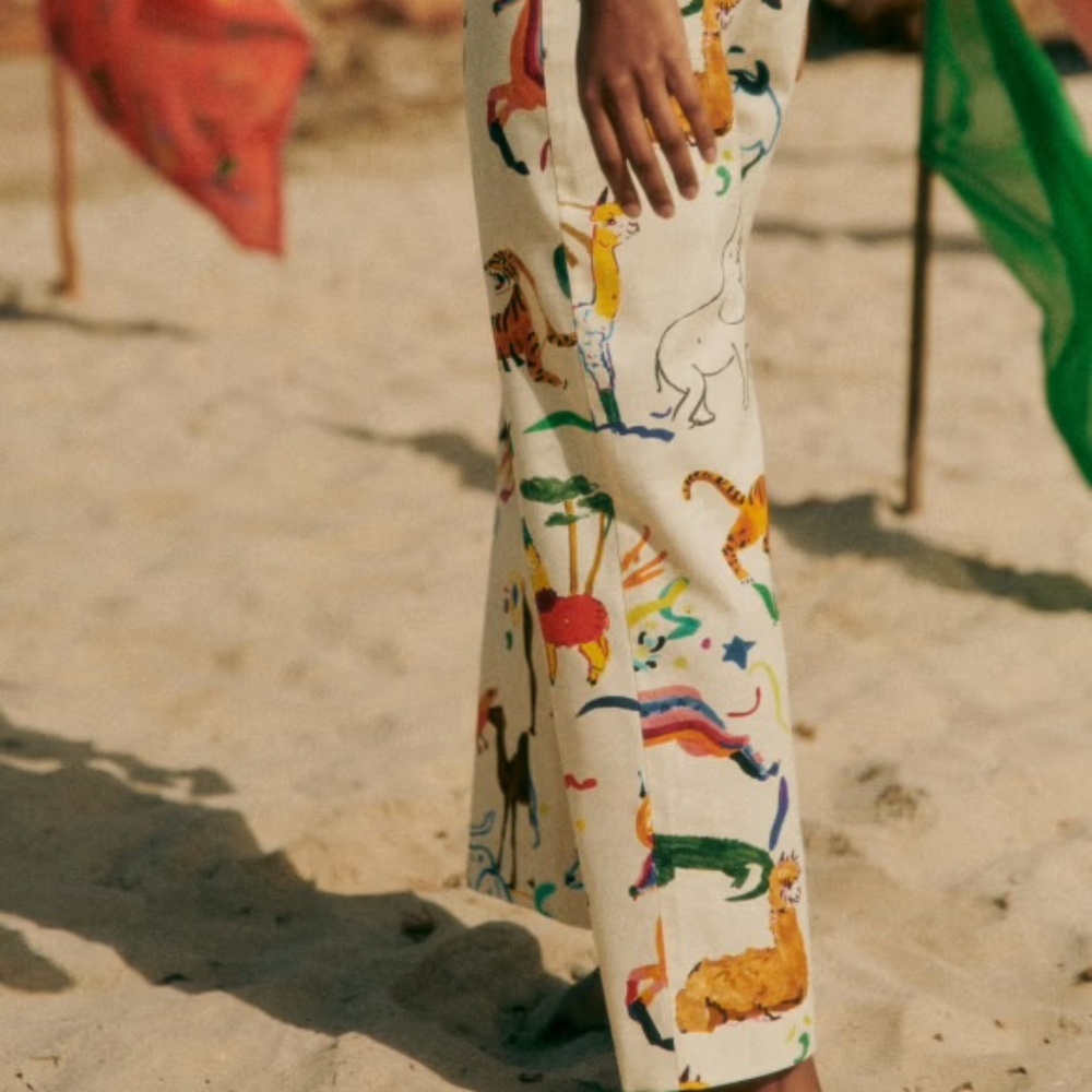 Sezane Jenson Trousers - Sézane X G.kero Pink Magic - Size 2
